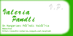 valeria pandli business card